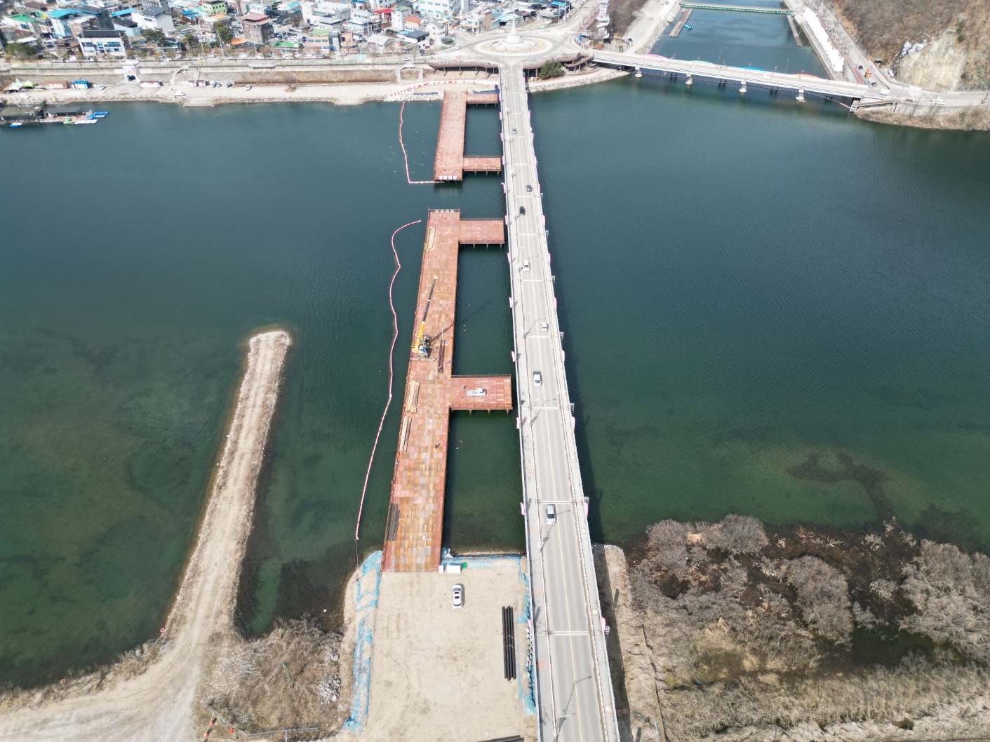 [가설교량] 화천대교 건설공사 ◈ 발주처 : 화천군 12.00m X 164.00m , 12.00m X 115.00...