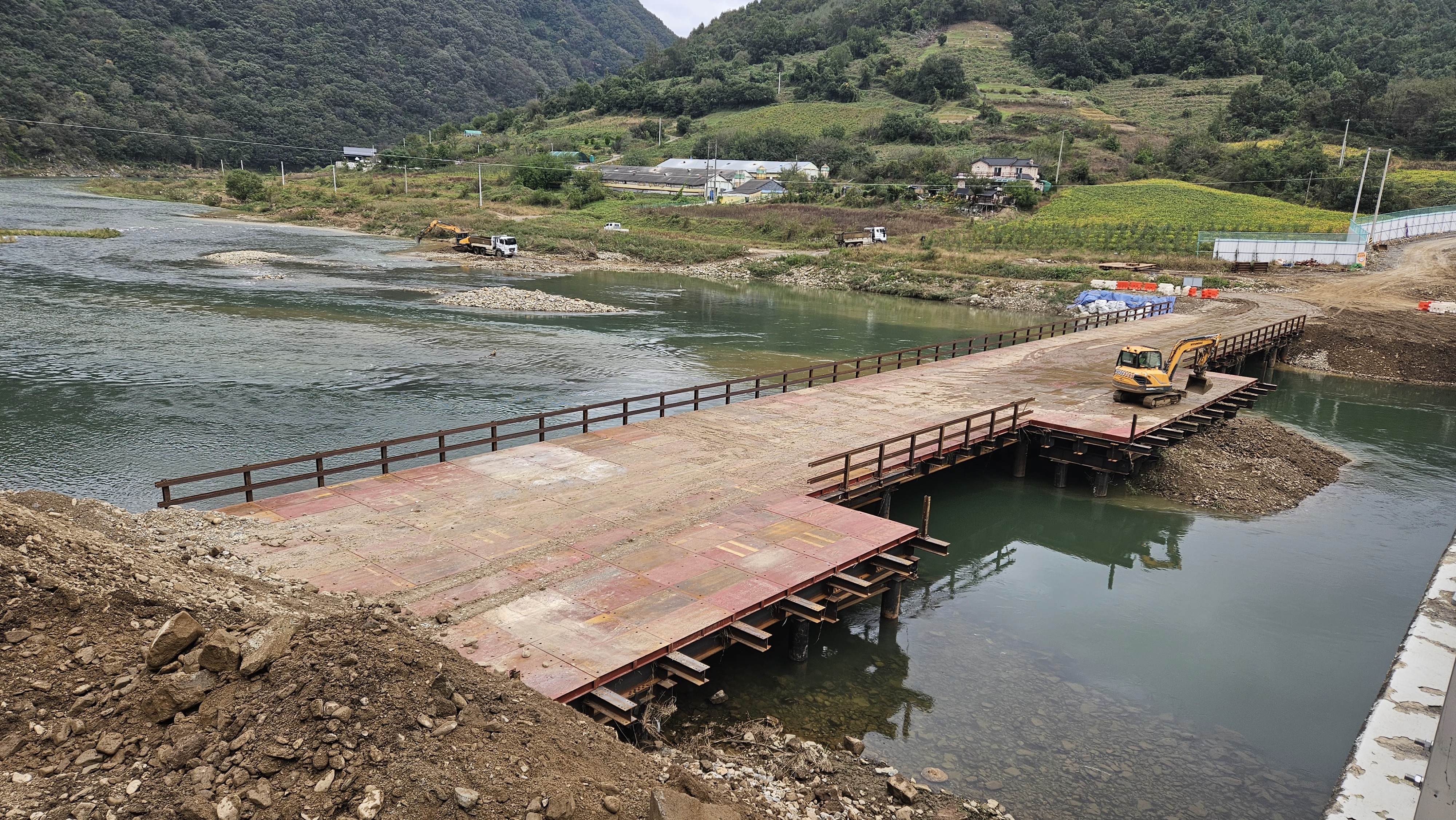 [가설교량] 조곡교 재해복구사업◈ 발주처 :충청북도 10.0~14.0m X 80.0m 공사용
